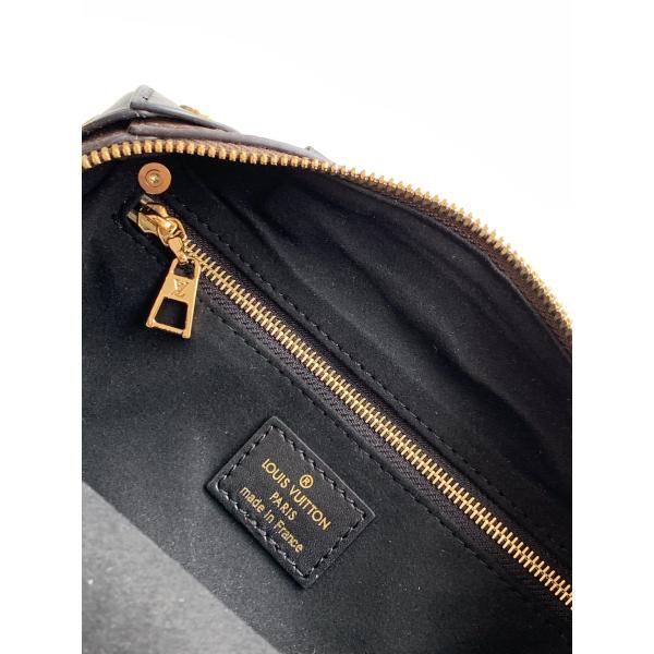 Louis Vuitton Custom Branded Bags Petite Malle Souple Empreinte Monogram Brown Black