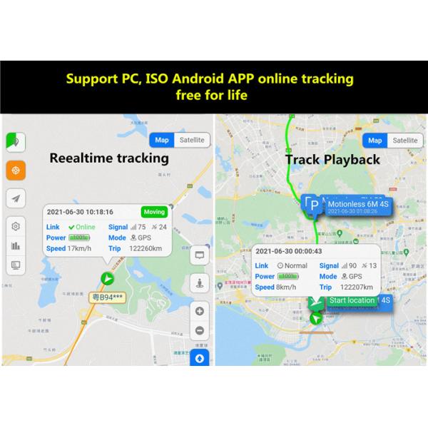LBS ACC Protocol GT06 Vehicles GPS Tracker Free Platform 1900MHz LTE