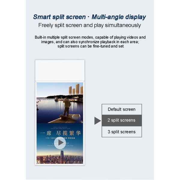 Window LCD Display With Hanging Double Sided OEM Ultra Thin