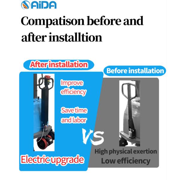 New Electric Handle Auto Moving for Upgrade Hand Pallet Stacker to Electric Power