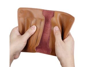 China Leather passport bag ticket holder travel document storage multi-function card package wholesale