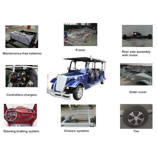Heavy Duty Battery Operated Electric Vintage Cars Using for Attraction Area