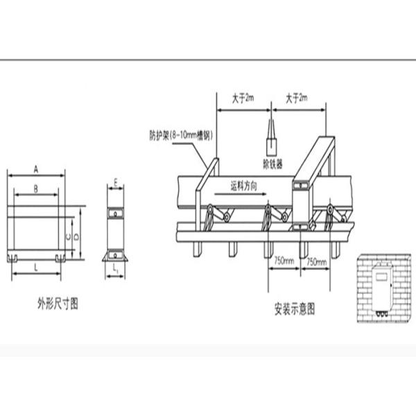 Circuits Tunnel Iron Tramp Metal Detector for Energy Mining Belt Width 500-2000mm