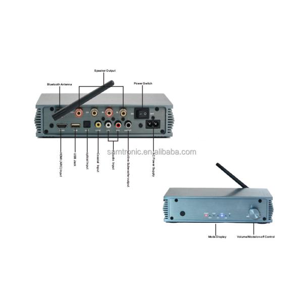 100W*2 Power Rating Metal Hifi Amplifier for Immersive Home Theater Experience