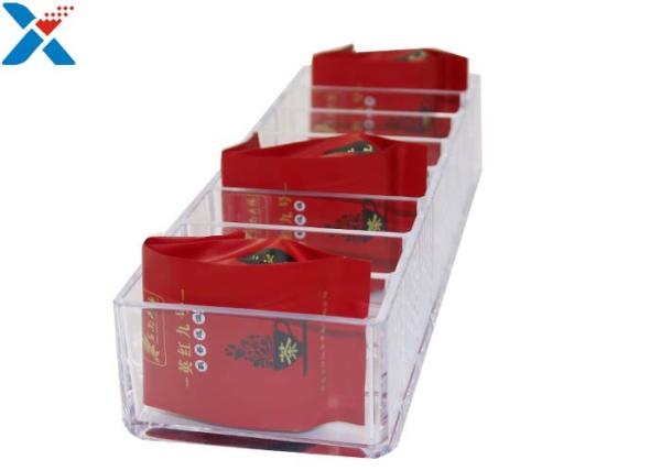 Quality Customized Acrylic Makeup Organiser For Tea Storage Box / Coffee Holder for sale