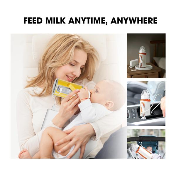 USB Rechargeable Temperature Bottle Warmer Portable Type C Five Speed Adjustable For Infant