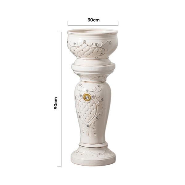 Modern Minimalist Home Livingroom Decoration Piece Flower Vase Roman Column Tall Ceramic Vases For Home Decor