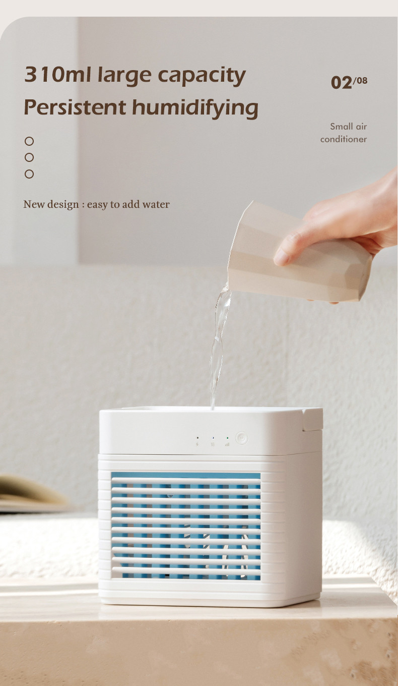 310ml Travel Rechargeable Mini Cooler , RoHS 6.3W Mini Rechargeable Air Conditioner