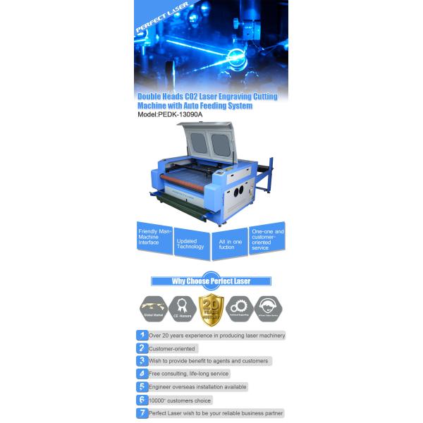1300×900mm Carving format High Speed CO2 Laser Engraver With Automatic Coiling System