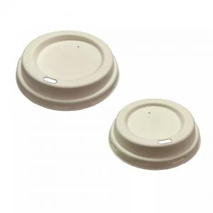 China Non Smell Biodegradable Cup Lids Eco Friendly For Sugar Cane Pulp wholesale