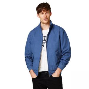 China Full Sleeve Denim Fabric Casual Jean Jackets / Adult Blue Denim Jacket wholesale