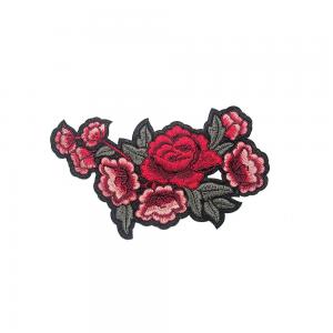 China Custom Clothes Patch Embroidered Flowers Logo Iron On Patches Hats Clothes wholesale