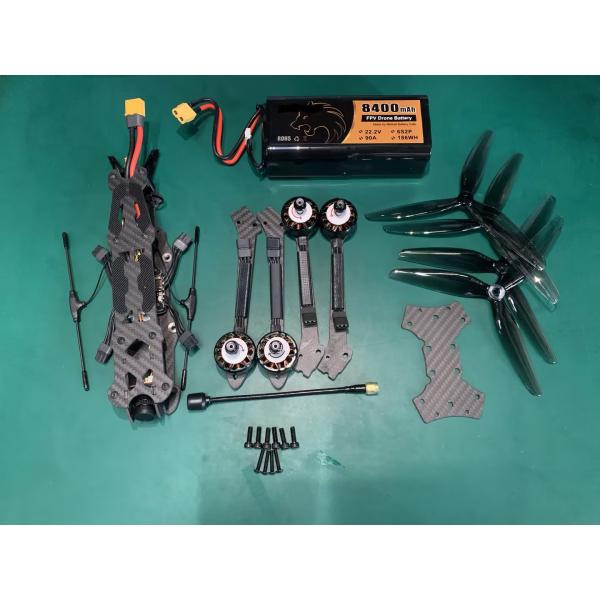 FPV Kit 13inch 5.8G 3W VTX 915ELRS VRX Heavy Payload Race FPV Drone GPS Flight Mode 45 Minutes Airborne Time