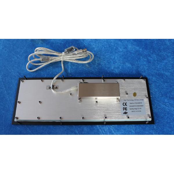 Ruggedized Black Metal Keyboard Integrated With Numeric Keypad