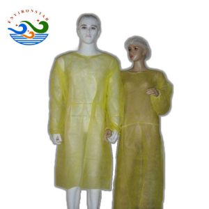 Wear Resisting Yellow Disposable Isolation Gowns For Food Industry