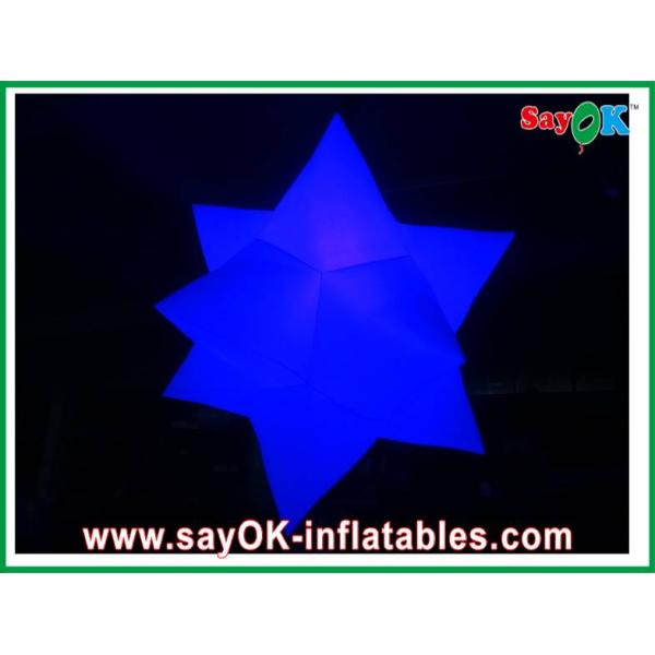White Star Inflatable LED Light Dia 2m Nylon Cloth Customized For Party
