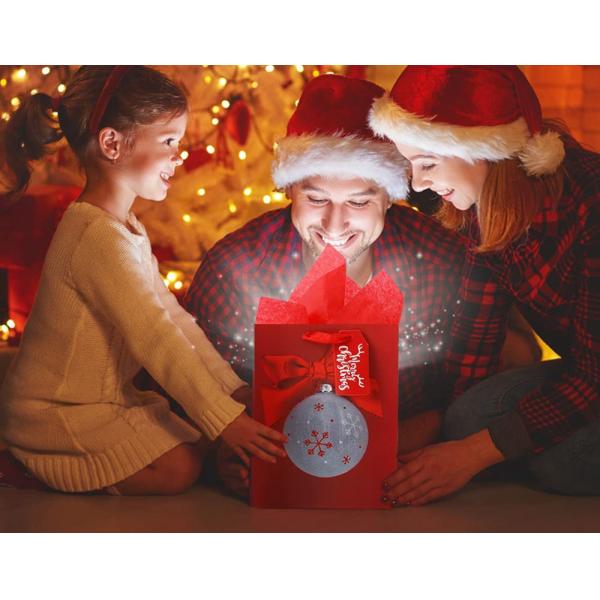 Fancy Holiday Merry Christmas Gift Shopping Luxury Paper Bags with Customized Logo