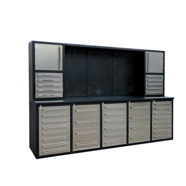 Customized Support Cold Rolled Steel Tool Cabinet Workshop Red Black Modular Workbench