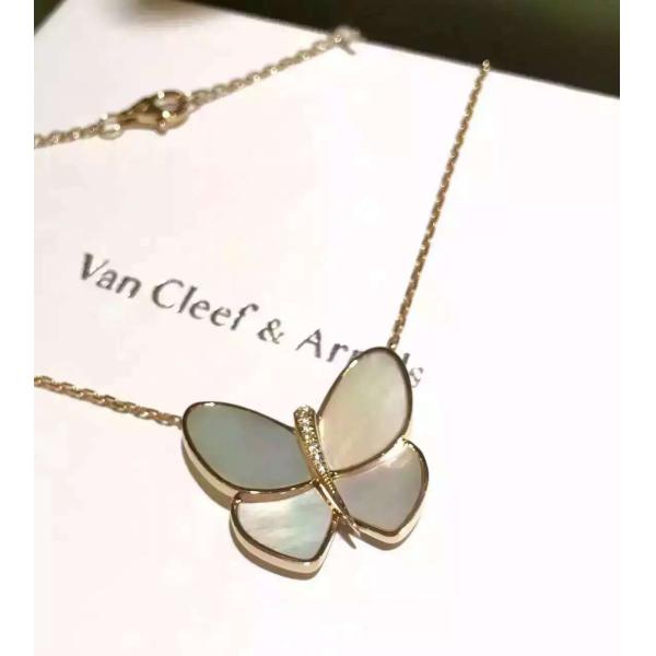 Wholesale Van Cleef & Arpels Butterfly Necklace18K Yellow Gold Necklace VCARA63400