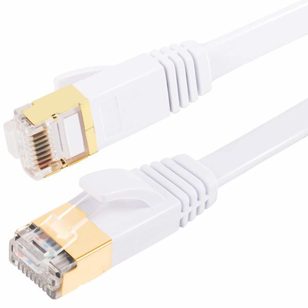 10Gbps RJ45 Cat7 Flat Cable , Shielded Cat 7 Cable For Gigabit Ethernet