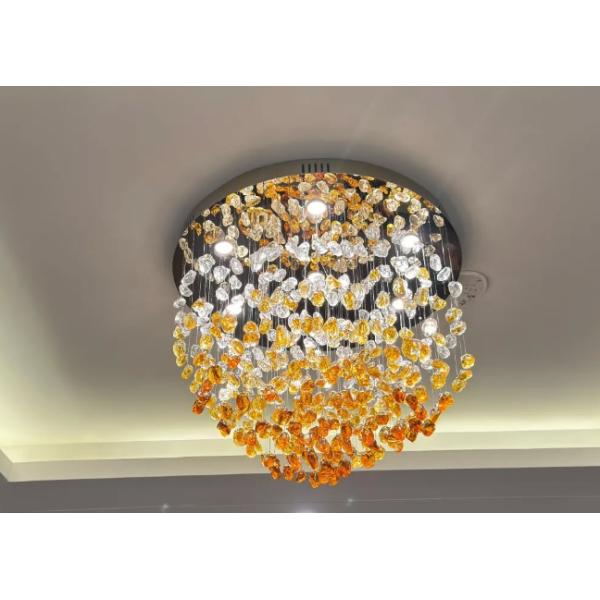 Romantic ribbon art chandelier glass twisted strip shape hotel lobby exhibition hall theater non-standard engineering chandelier