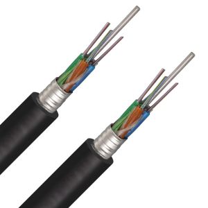 Buy cheap GYTA G652D Gel Filled Direct Buried Fiber Optic Cable Aluminum Tape Armored from wholesalers