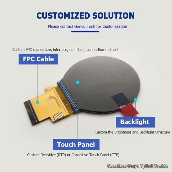 2.1 Inch Round IPS LCD Display 480x480 RGB Touch Screen