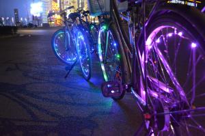 Mini LED Bicycle Wheel String Lights with Rechargeable Option 2015 NEW Arrival