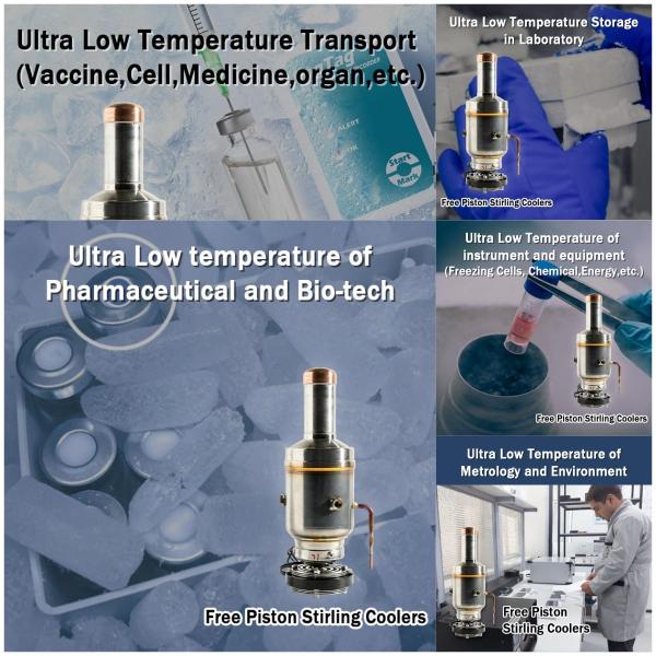 Stirling Cooling System -60c 25l Deep Freezer for ALL Climate Types in Biomedical Lab