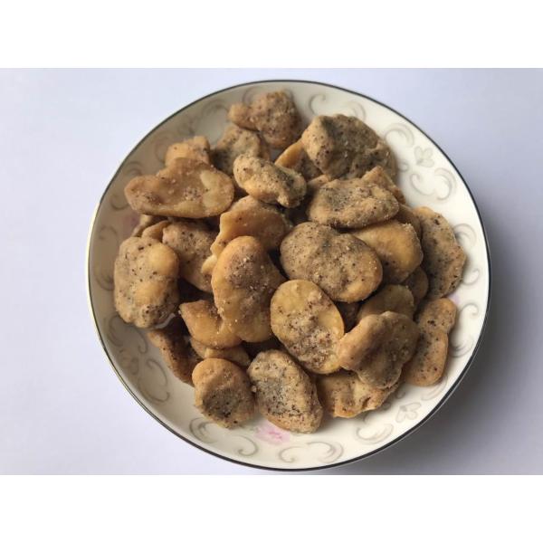 Fried Corn Flour Coated Dried Split Broad Beans Customized Flavor Crispy Taste