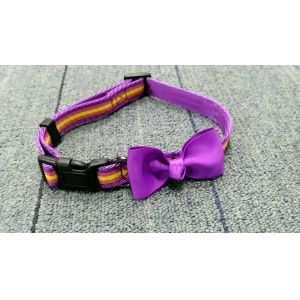 Eco Friendly Bowtie Reflective Polyester Dog Collar