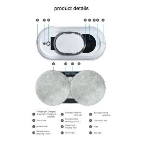 Direct E-Commerce Supply Huidi Window Cleaning Robot Vacuum Cleaner with Private