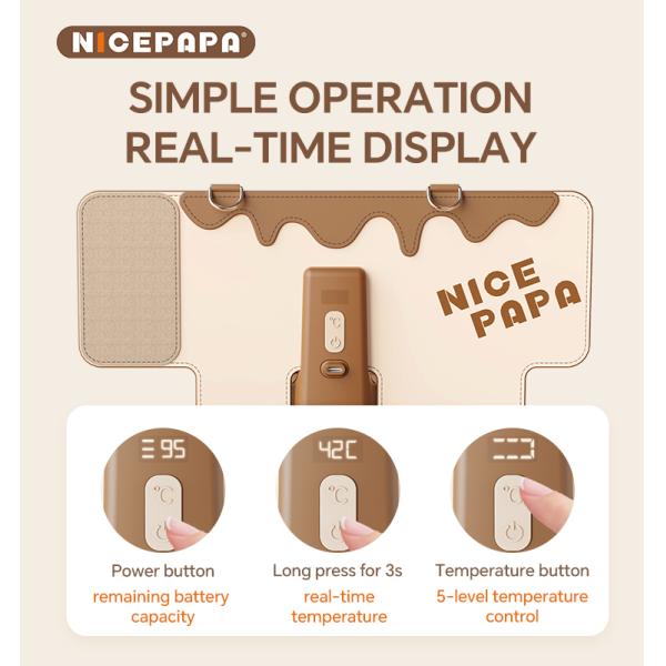 NICEPAPA hot seller PU Electric Thermos bottle Set Outdoor Night Insulation Suitable For 90% Baby Bottle Cups