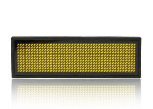 China Rectangle Yellow LED Name Badge Reusable Small LED Display Screens wholesale