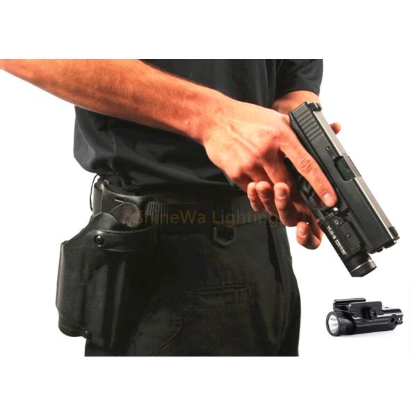 One Hand Operation Tactical Rail Mount Flashlight With Horizontal Slide Button