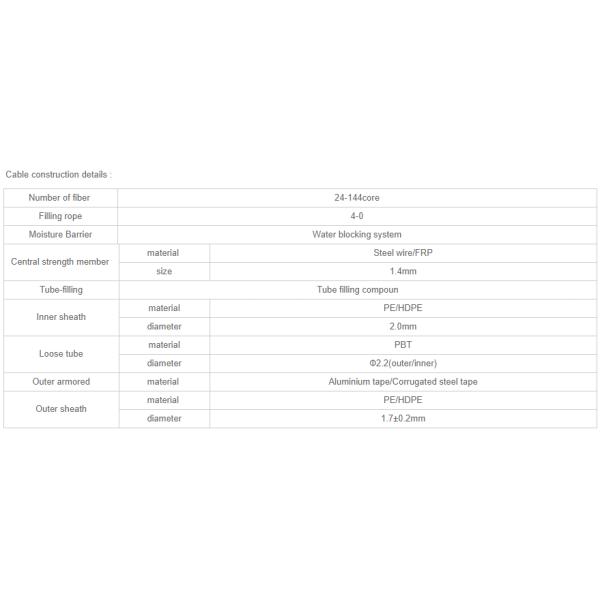 GYTY53 Outdoor Direct Buried Fiber Optic Cable Double Sheathed With Stranded Loose Tube
