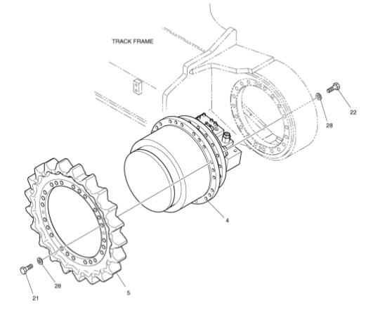 Doosan Daewoo 401-00439C 401-00440B DX300 300LC-V DH300-7 Final Drive Assembly With Travel Device Motor