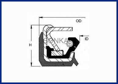 Excavator Parts Framework TC Oil Seal AP3527B Oil Resistance , ISO9001 Standard