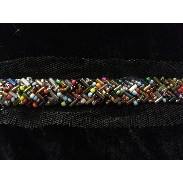 Fashion beaded trimming, beading tape multi-color