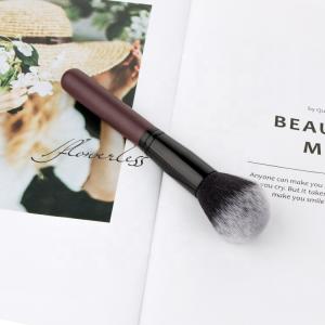 China Soft Face Makeup Brush Wood Handle Powder Foundation Brush on sale