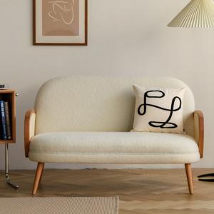 China Solid Wood Rattan Modern Fabric Sofa Set Cloth Single Leisure Chair on sale