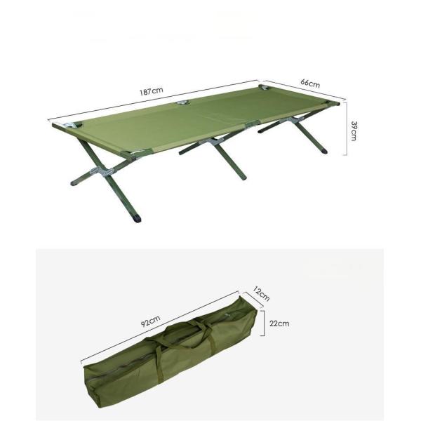 Military Green Single Person Military Camp Bed For Outdoor Camping