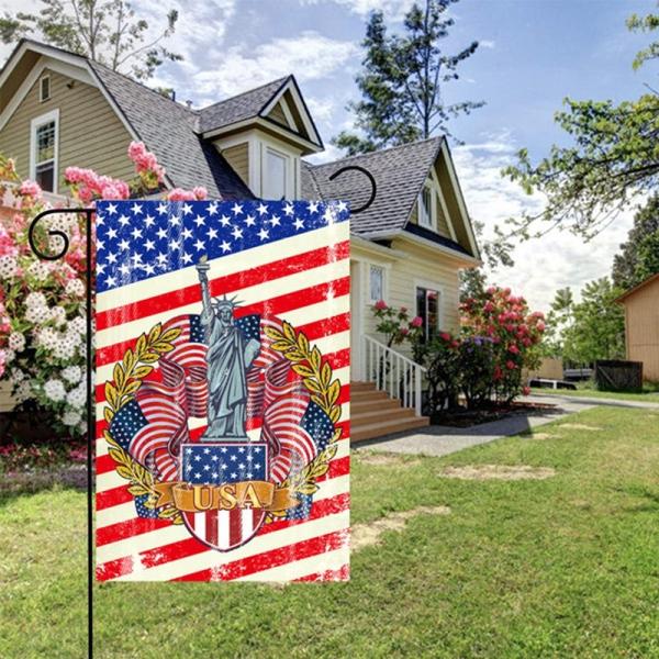 Knitted Polyester Double Sided Garden Flag 30x45cm Easy Installation