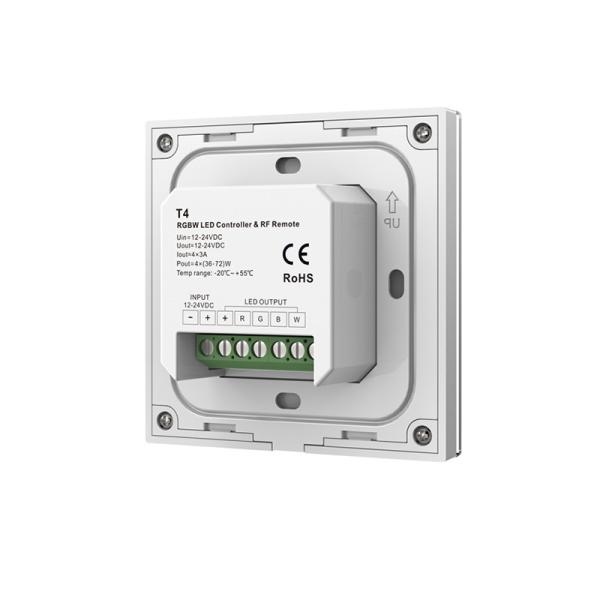 Led RGBW Strip Controller DC12-24V 4A/4CH Output Wall Mount Touchable Panel