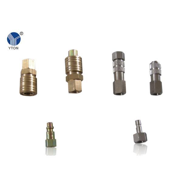 Golden / Silver Color Metal Pipe Joints , Pipe Quick Connect Different Size