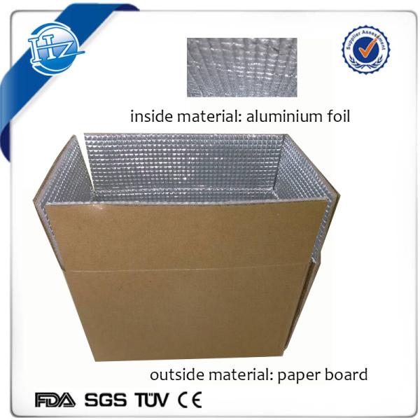 Aluminum Foil Lined Paper Box For Thermo Delivery Of Cakes Vegetables Fruits Food Thermo Box