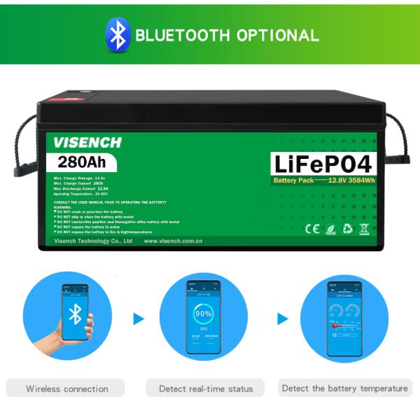 Visench Solar Energy 12V 280Ah Rechargeable Lithium Iron Phosphate Battery 12.8V 280Ah Lifepo4 Batteries