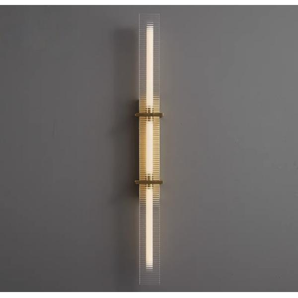 Nordic copper wall lamp modern simple bedroom bedside minimalist light luxury creative staircase corridor living room background wall lamp