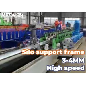 Buy cheap Heavy Duty Column Silo Roll Forming Machine With Tracking Punching And Hydraulic from wholesalers