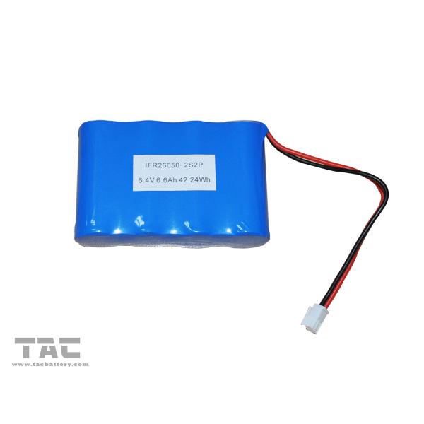 6.4V 6.6Ah Lithium Iron Phosphate / LiFePO4 Battery Pack for Solar Light